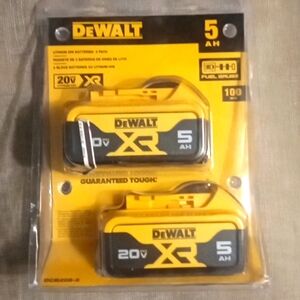 DeWalt 20v XR 5 AH batteries